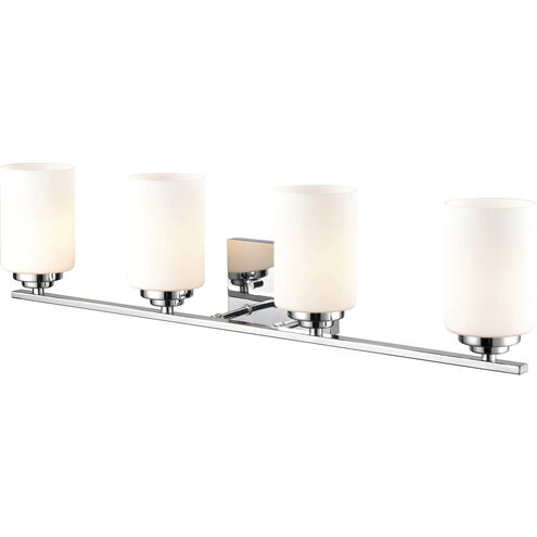 Durham 4 Light 31.13 inch Chrome Vanity Light Wall Light